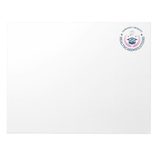 Bloc-note Harmony Heights Healthcare Solutions Logo de l'ent (Devant)