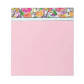 Bloc-note Haut floral rose (Devant)