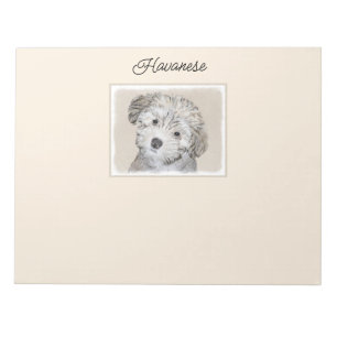 Bloc-note Havanese Puppy Painting - Cute Original Dog Art