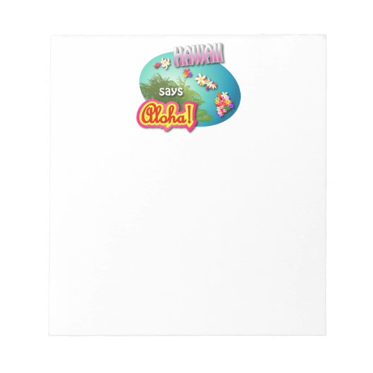 Bloc-note Hawaii Dit Aloha ! (Devant)