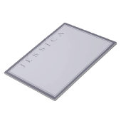 Bloc-note Hazy Purple & Lavender Gray | Votre nom (Incliné)
