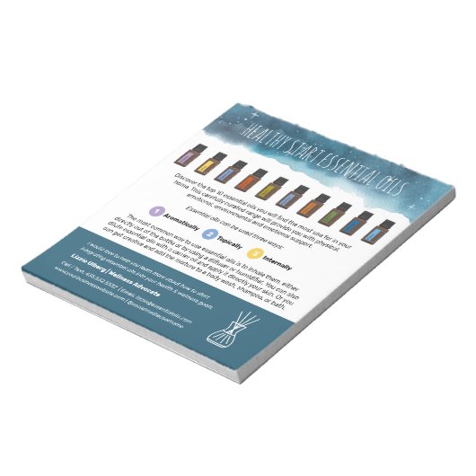Bloc-note Healthy Start Top Essential Oils Business Handout (Tourné)