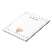 Bloc-note Heart Shape Sea Shells Ocean Beach Personalized  (Tourné)