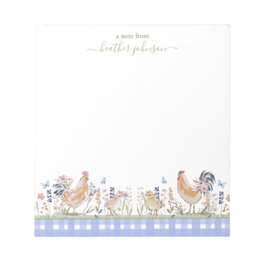 Bloc-note Hearthlight Notes Printemps Douce Gingham de Prair (Devant)