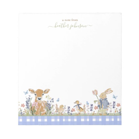 Bloc-note Hearthlight Notes Printemps Douce Prairie Gingham (Devant)