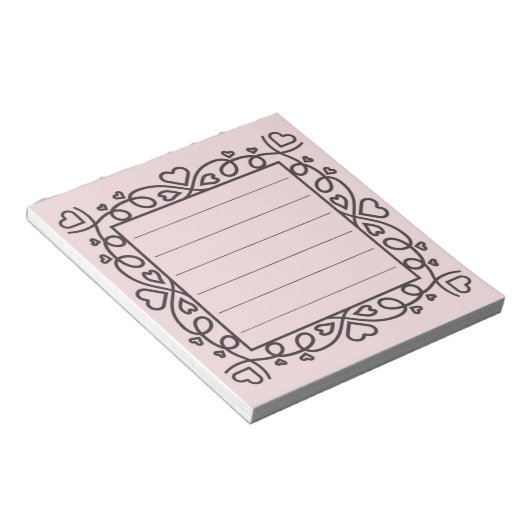 Bloc-note Hearts Border  (Incliné)