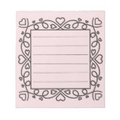 Bloc-note Hearts Border  (Devant)