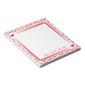 Bloc-note Hearts Pattern Custom Name Valentine Gift (Incliné)