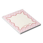 Bloc-note Hearts Pattern Custom Valentine Gift Notepad (Incliné)