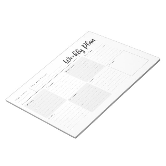 Bloc-note Hebdomadaire, jour après jour Organisateur Bloc-no (Incliné)