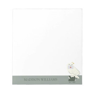 Bloc-note Hedwig avec lettre dessin fantaisiste