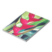 Bloc-note Heliconia Lobster Claw fleur d'aquarelle tropicale (Tourné)