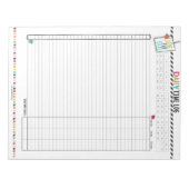 Bloc-note Hello Planner : Pages de suivi journalier (Devant)