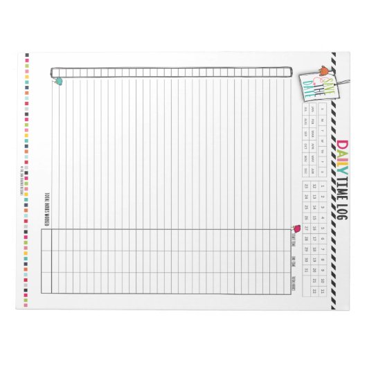 Bloc-note Hello Planner : Pages de suivi journalier (Devant)