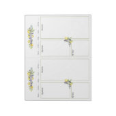 Bloc-note Herbes Citrons Mini Classeur Pas de lignes Recette (Tourné)