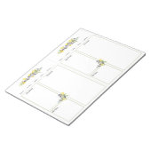 Bloc-note Herbes Citrons Mini Classeur Pas de lignes Recette (Incliné)