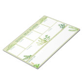 Bloc-note Herbes de cuisine fraîches - Green Weekly Meal Pla (Incliné)