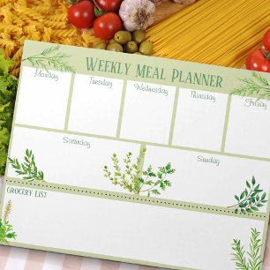 Bloc-note Herbes de cuisine fraîches - Planificateur de repa