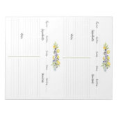 Bloc-note Herbes Lemons Pages de recette botanique (Devant)