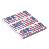 Bloc-note Hero américain Drapeau Étoiles rayures rouge blanc (Incliné)