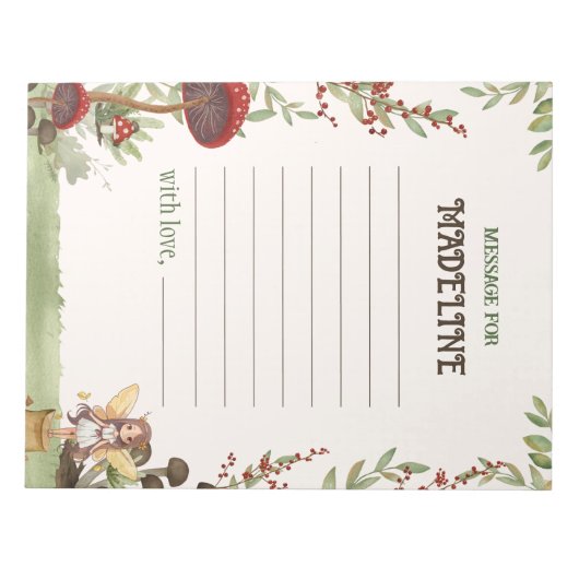 Bloc-note Heure Capsule Message Fairy First Forest Anniversa (Devant)