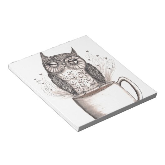 Bloc-note Heure du café Owl (Incliné)