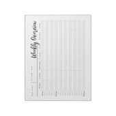 Bloc-note Heure par heure présentation hebdomadaire du bloc- (Tourné)