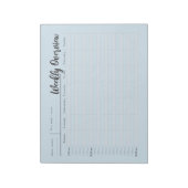 Bloc-note Heure par heure présentation hebdomadaire du bloc- (Tourné)