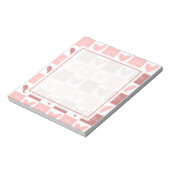 Bloc-note Heureuse Sainte-Valentin mignon Coeurs roses Motif (Tourné)