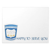 Bloc-note Heureux de vous servir Blue Greek Diner Coffee Cup (Devant)