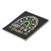 Bloc-note Heureux d'être enseignant Rainbow St Patrick's Day (Tourné)