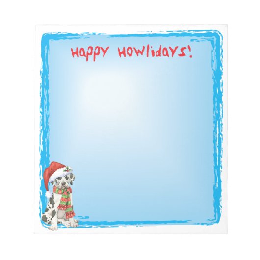 Bloc-note Heureux Howlidays Great Dane (Devant)