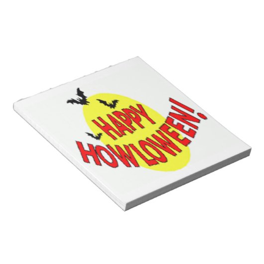 BLOC-NOTE "HEUREUX HOWLOWEEN" BATS (Incliné)