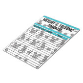 Bloc-note Hexagon noir et Turquoise - Poids et alimentation (Incliné)