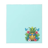 Bloc-note Hibiscus papillon ananas en fleurs (Devant)
