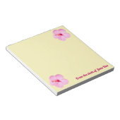 Bloc-note Hibiscus rose Fleur tropicale (Incliné)