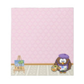 Bloc-note hibou artiste (Devant)