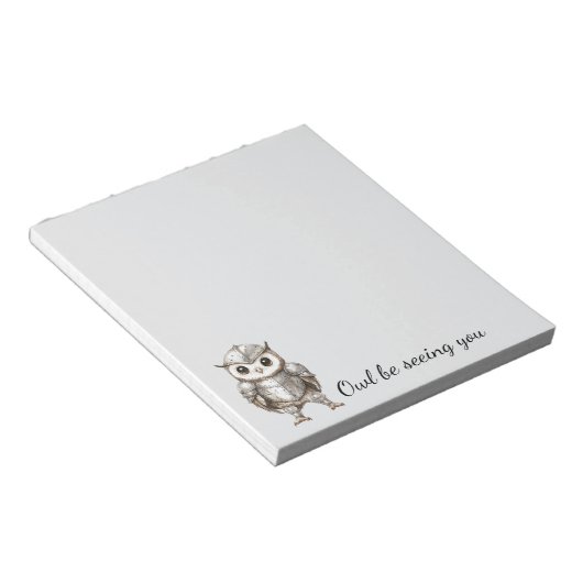 Bloc-note Hibou chevalier en armure brillante (Incliné)