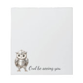 Bloc-note Hibou chevalier en armure brillante (Devant)