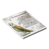 Bloc-note Hibou - Poème Oncle (Incliné)