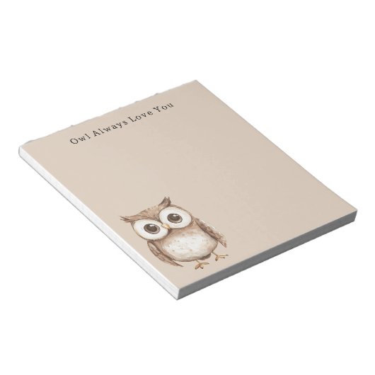 Bloc-note Hibou t'aime toujours (Incliné)