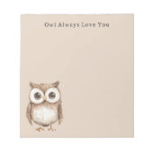 Bloc-note Hibou t'aime toujours (Devant)