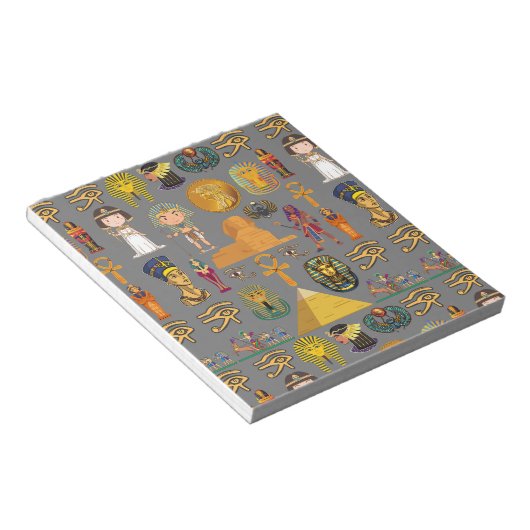 Bloc-note Hiéroglyphique égyptien ancien -Pharaon Motif (Incliné)