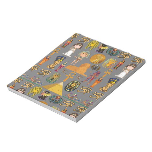 Bloc-note Hiéroglyphique égyptien ancien -Pharaon Motif (Tourné)