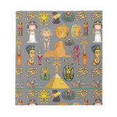 Bloc-note Hiéroglyphique égyptien ancien -Pharaon Motif (Devant)