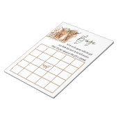 Bloc-note Highland Cow Baby shower Bingo Couples de jeu (Incliné)