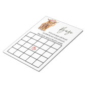 Bloc-note Highland Cow Baby shower Jeu de Bingo (Incliné)