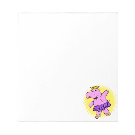 Bloc-note Hippo Ballerina avec Tutu (Devant)