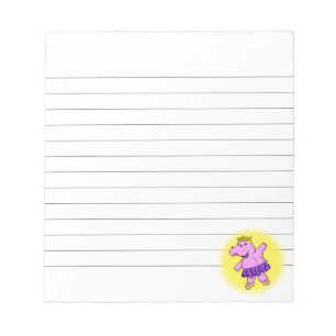 Bloc-note Hippo Ballerina Avec Tutu Linked