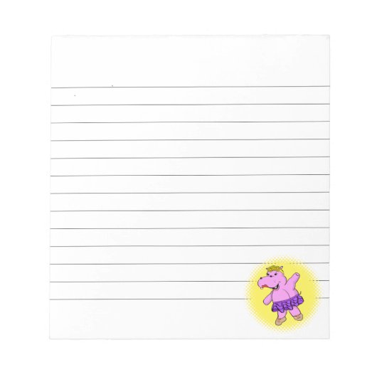 Bloc-note Hippo Ballerina Avec Tutu Linked (Devant)